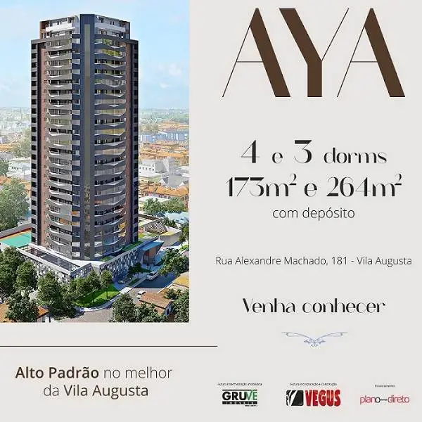 Aya Vila Augusta Vegus Construtora – Preço, Planta, Endereço